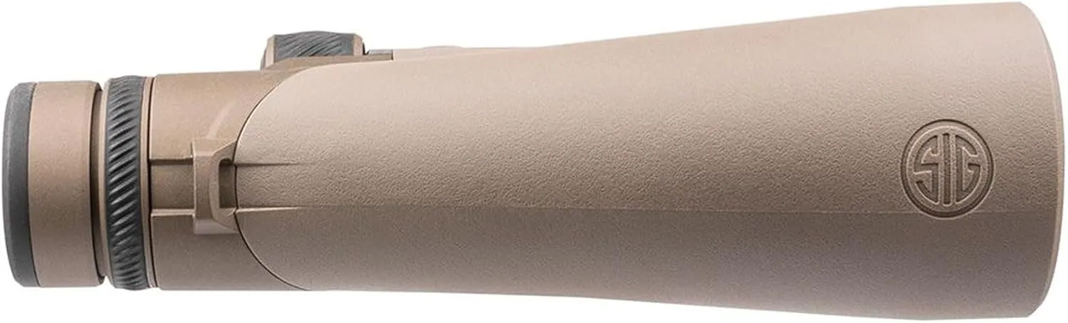 SIG SAUER ZULU10 HDX Waterproof Fogproof Durable Abbe-Koenig Prism Ergonomic Closed Bridge FDE Hunting Binoculars with Anti-Reflective Lenses - Molded EVA Carrying Case Included, 12x50