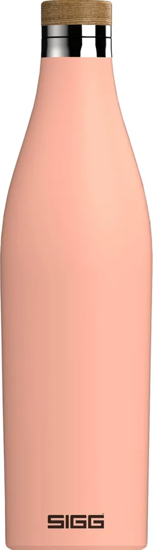 SIGG - Insulated Water Bottle - Meridian Shy Pink - Leakproof & Extra-Slim - BPA Free - Plastic Free - 18/8 Stainless Steel - Double Walled - Bamboo Screw Top - Pink - 17 Oz