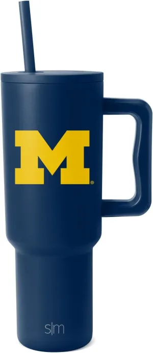 Simple Modern Officially Licensed Michigan Wolverines Collegiate University 40oz Tumbler with Handle and Straw Lid | NCAA Football Gifts for Men, Women | Trek Collection | University of Michigan