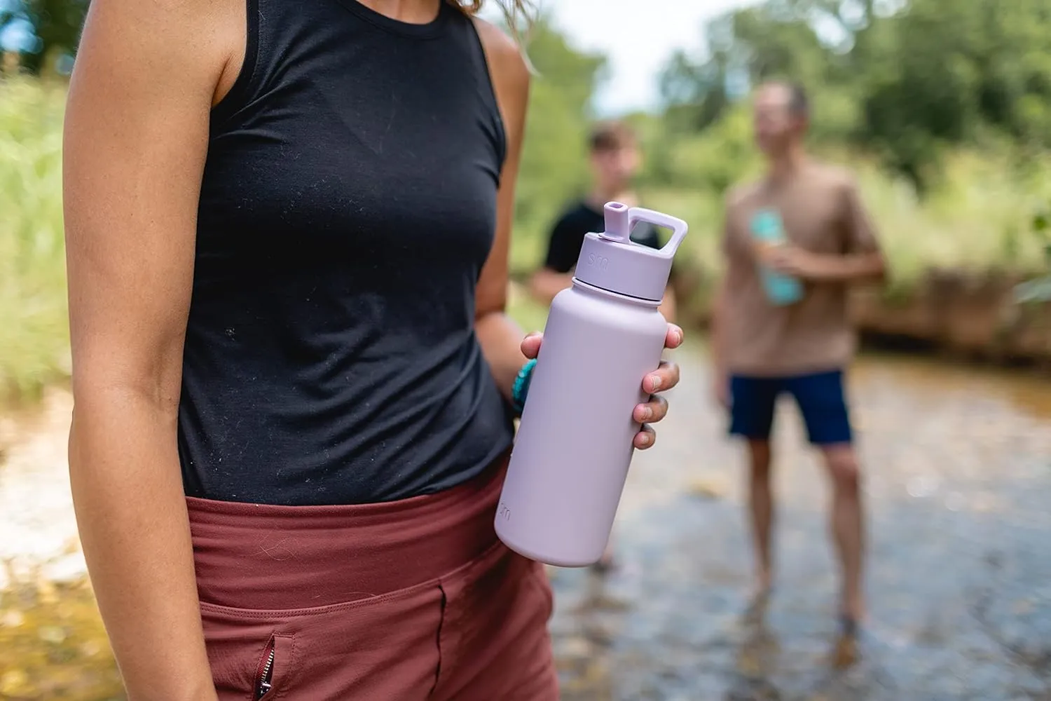 Simple Modern Water Bottle with Straw and Chug Lid Vacuum Insulated Stainless Steel Metal Thermos Bottles | Reusable Leak Proof BPA-Free Flask for Sports, Gym | Summit Collection | 32oz, Blush