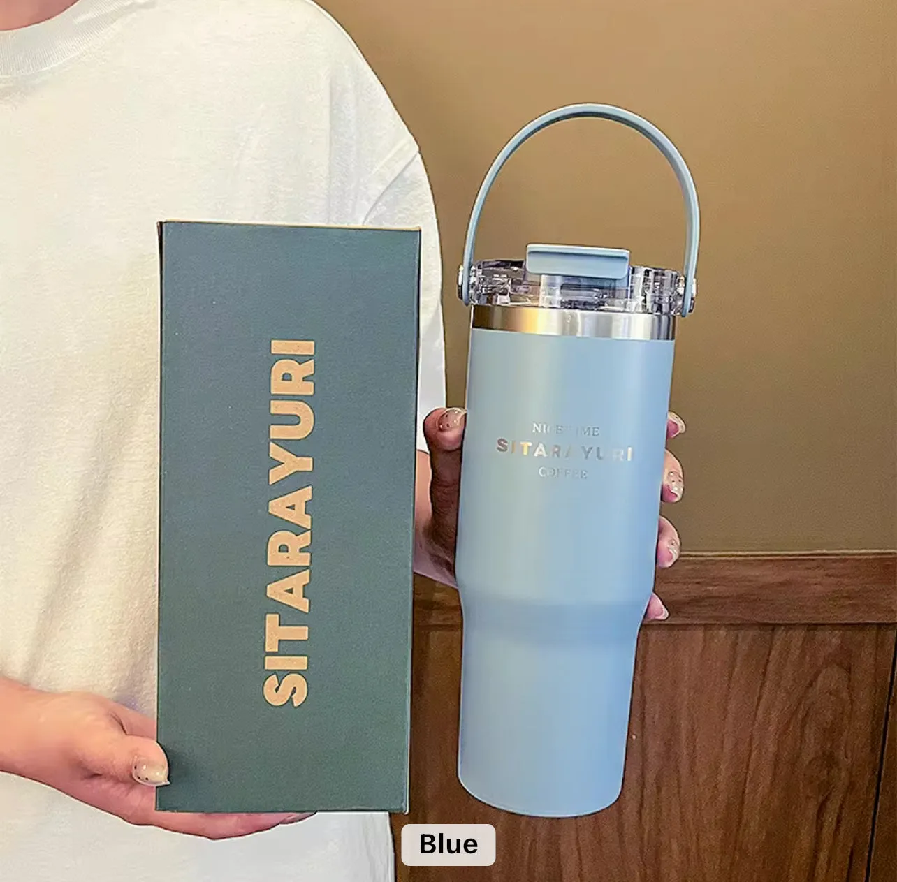 Sitarayuri Flip Straw Premium Tumbler - Spill Free | 900ml