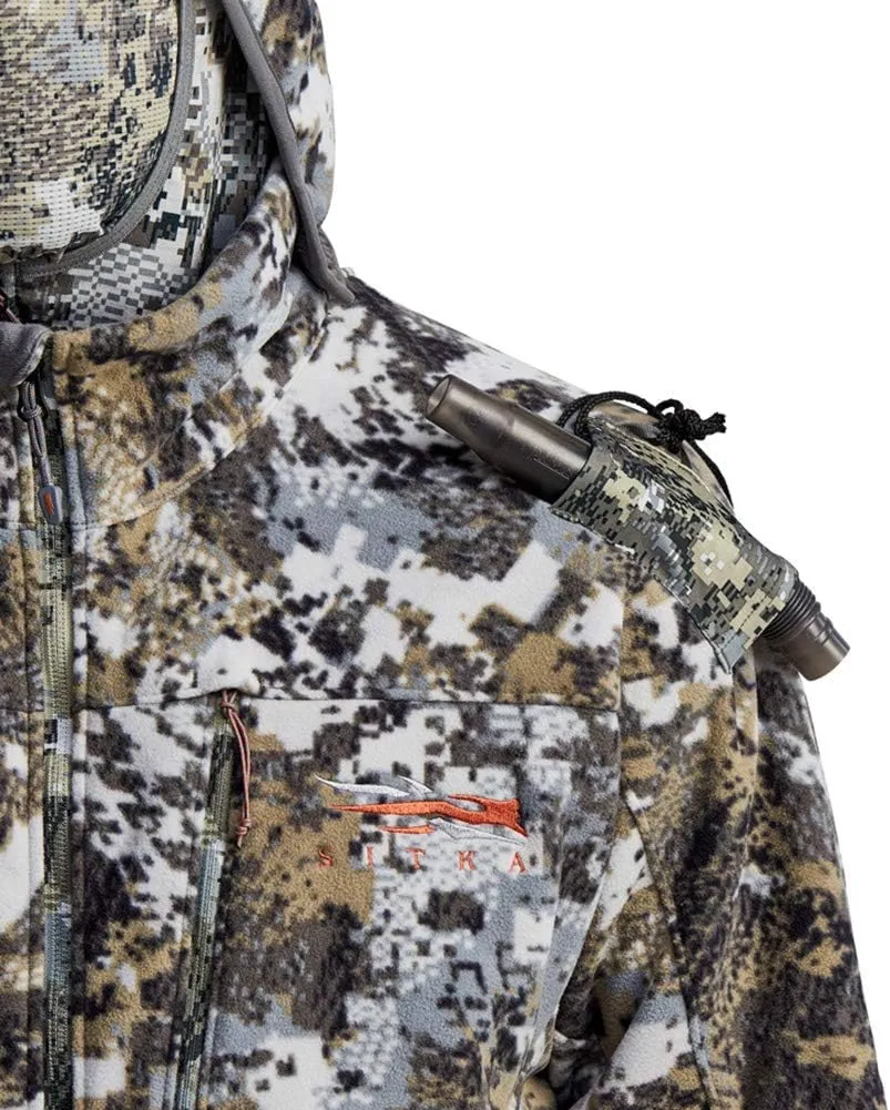 SITKA Gear Men's Stratus Windstopper Water Repellent Ultra-Quiet Fleece Hunting Jacket with Removable Hood