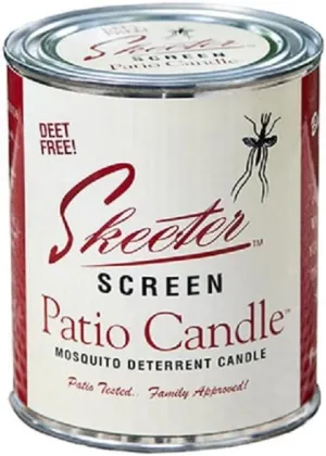 Skeeter Screen 15 Ounce Deet Free Mosquito Repellent Patio Candle - Pack of (12)