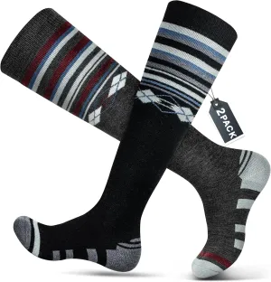 Ski Socks 50% Merino Wool Thermal Knee High Winter Snowboard Sport Socks Men Women