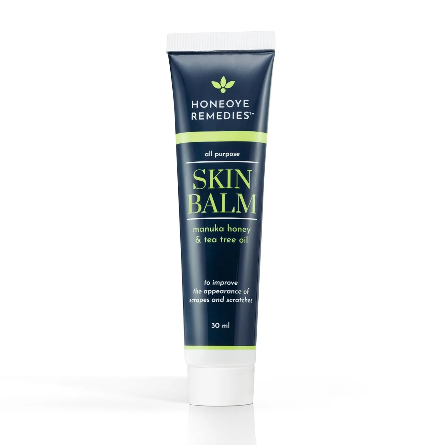 Skin Balm [1 oz / 30 ml] | Manuka Honey [550  MGO] & Tea Tree Oil Moisturizing Cream for Intensive Repair of Dry Skin, Scrapes, Cuts & More | 100% Natural