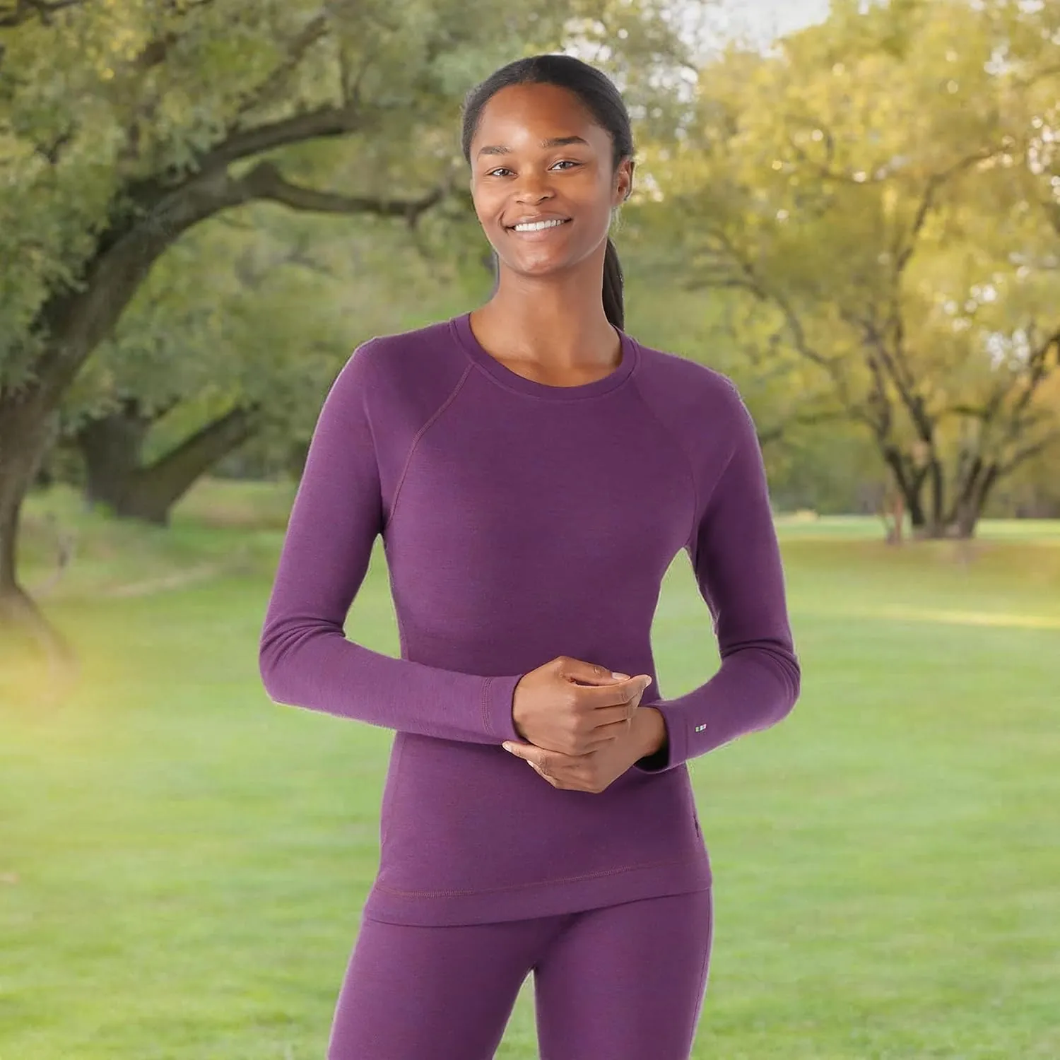 Smartwool Women's Classic Thermal Merino Base Layer Crew, Breathable Merino Wool Long Sleeve Thermal Shirt