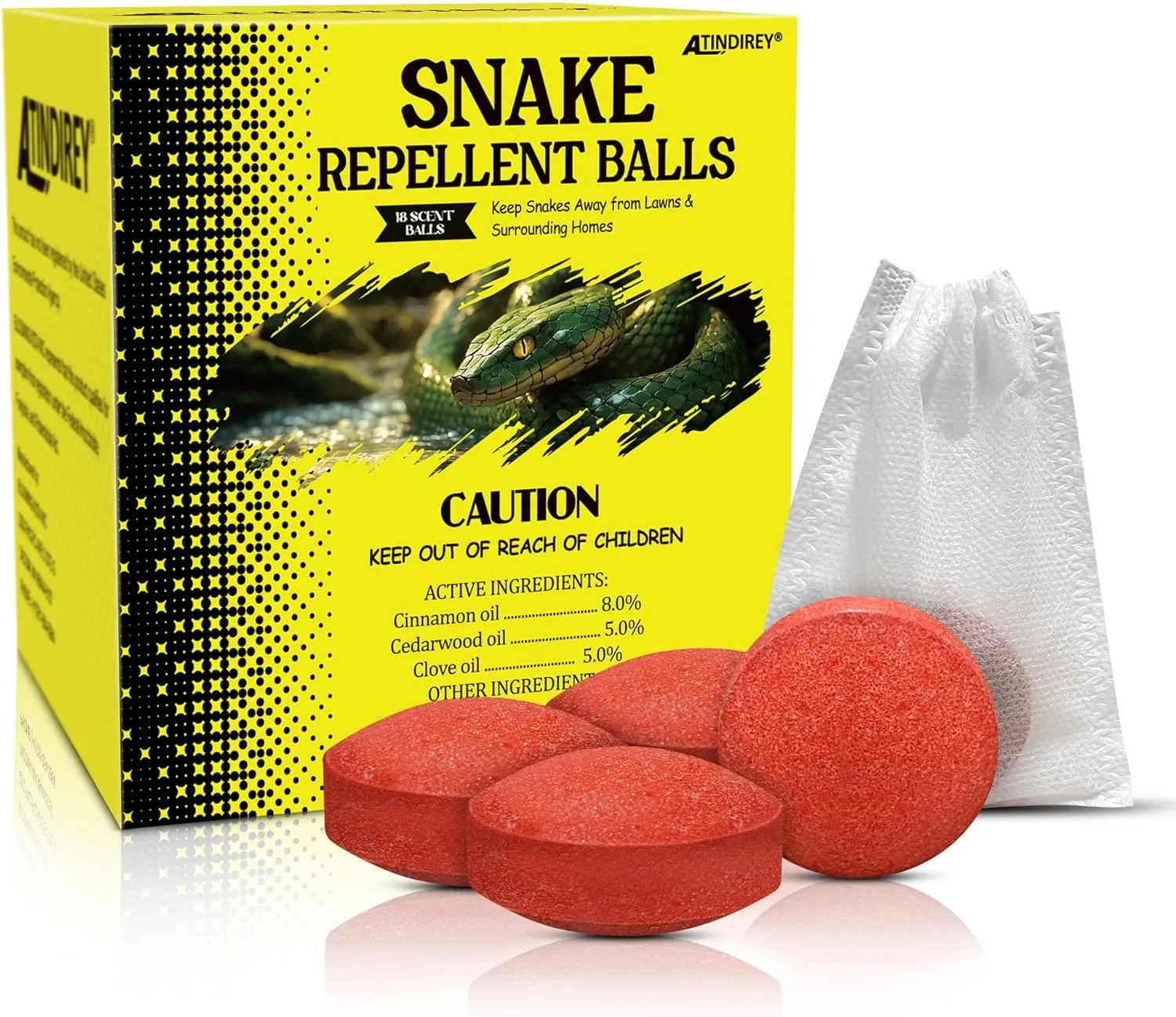 Snake Repellent Balls for Yard - Powerful Outdoor Protection | Pet & Child Safe | Natural Snake Deterrent for Home, Garden, Camping | Targets Copperhead & Rattlesnakes