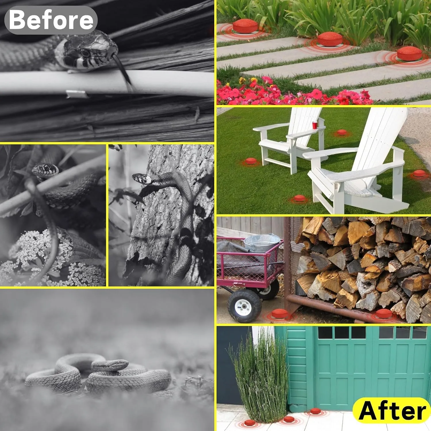 Snake Repellent Balls for Yard - Powerful Outdoor Protection | Pet & Child Safe | Natural Snake Deterrent for Home, Garden, Camping | Targets Copperhead & Rattlesnakes