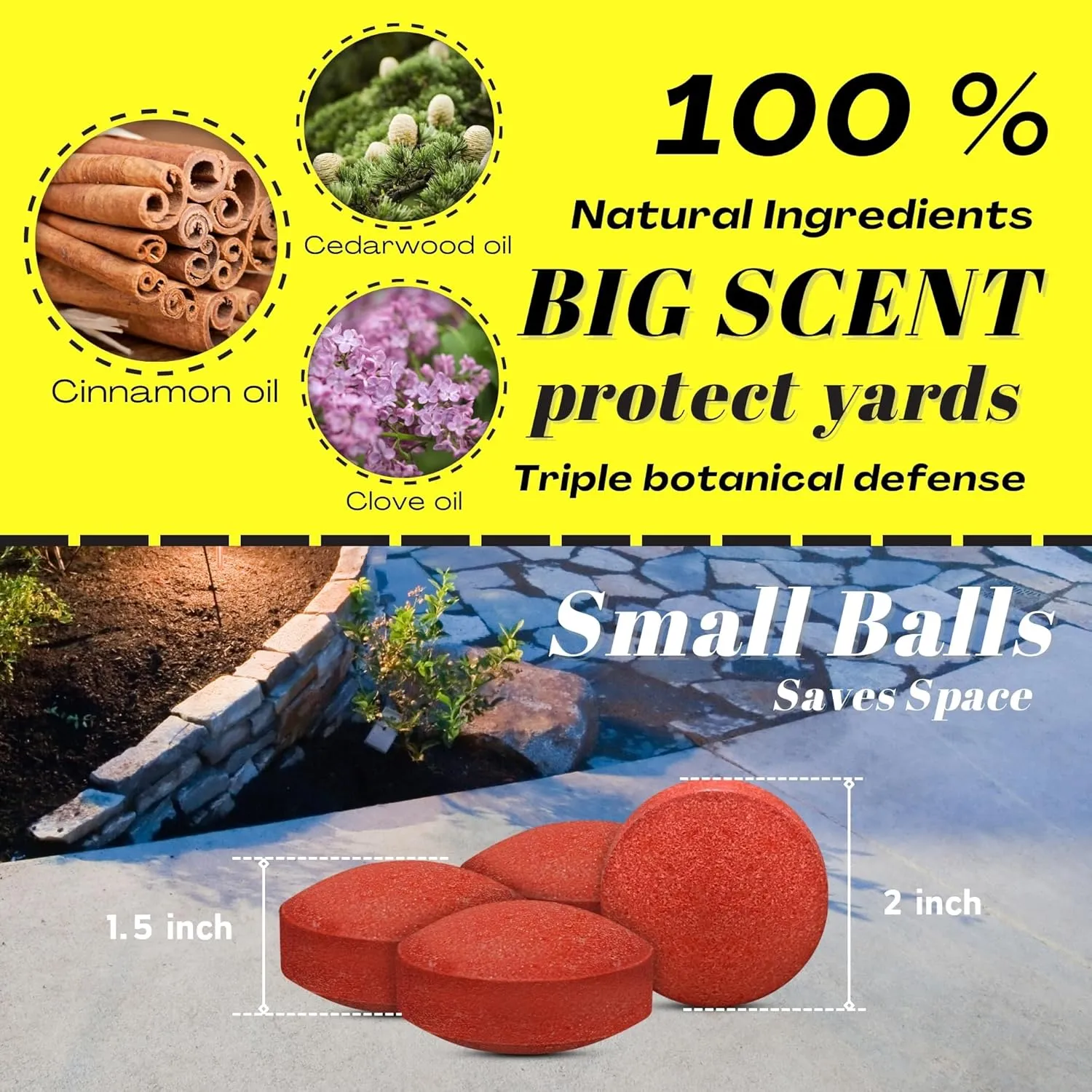 Snake Repellent Balls for Yard - Powerful Outdoor Protection | Pet & Child Safe | Natural Snake Deterrent for Home, Garden, Camping | Targets Copperhead & Rattlesnakes