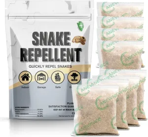 Snake Repellent for Yard Powerful, Snake Away Repellent for Outdoors Pet Safe, Get Rid of Snakes for Home/Garden/Garage, Snake Deterrent Indoor, Effective Snake Repeller -8P