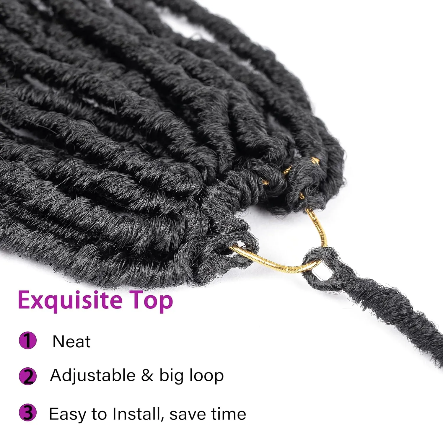 Soft Faux Locs 36 inch Crochet Hair 2# Whole Strand No Extended Pre-looped Long Super Lightweight Synthetic Distressed Locs For Black Women (36 Inch, 2#, Pack of 6)