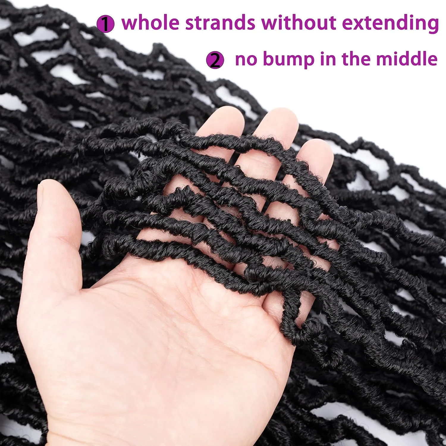 Soft Faux Locs 36 inch Crochet Hair 2# Whole Strand No Extended Pre-looped Long Super Lightweight Synthetic Distressed Locs For Black Women (36 Inch, 2#, Pack of 6)