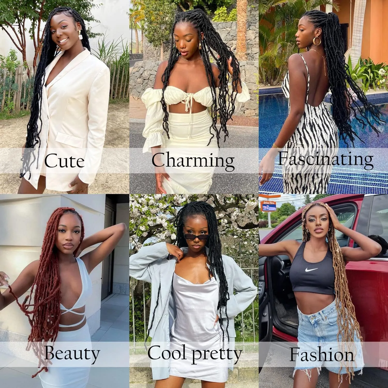 Soft Faux Locs 36 inch Crochet Hair 2# Whole Strand No Extended Pre-looped Long Super Lightweight Synthetic Distressed Locs For Black Women (36 Inch, 2#, Pack of 6)