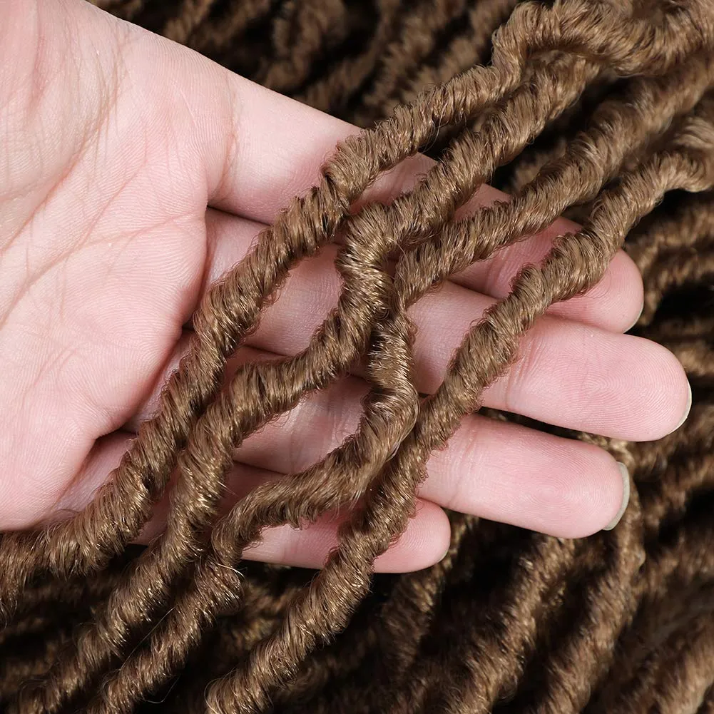 Soft Locs Crochet Hair 24 Inch 8 Packs Faux Locs Crochet Hair Butterfly Locs Pre looped Braids Synthetic Crochet Hair for Women (24 inch 27#)