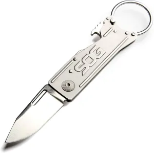 SOG KeyTron Keychain Pocket Knife- Convenient 1.8 Inch EDC Folding Knife with Bottle Opener and Quick Thumb Release (KT1001-CP)