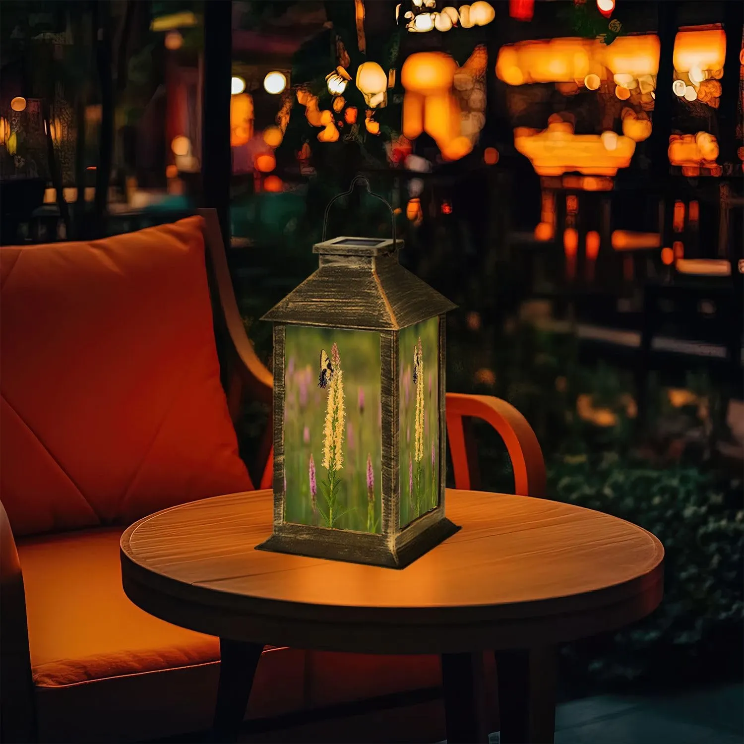 Solar Lantern Eastern Tiger Swallowtail Oglesby Prairie AR Outdoor Waterproof Garden Hanging Lantern Solar Powered Lighting Outside Table Lamp for Patio Deck Camping 1 Pack