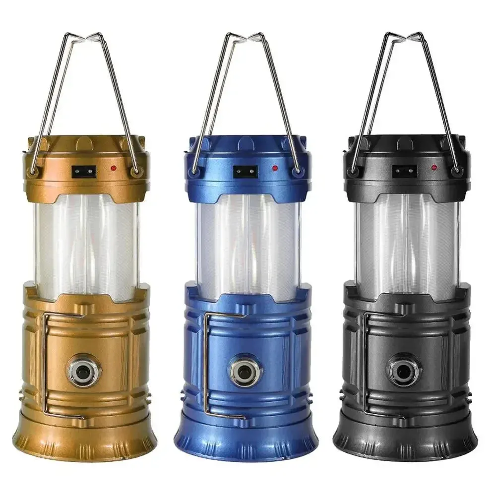 Solar LED Portable Lantern Torch Lamp Multi-function Outdoor Solar Waterproof Camping Emergency Tent Lamp for Outdoor Lighting