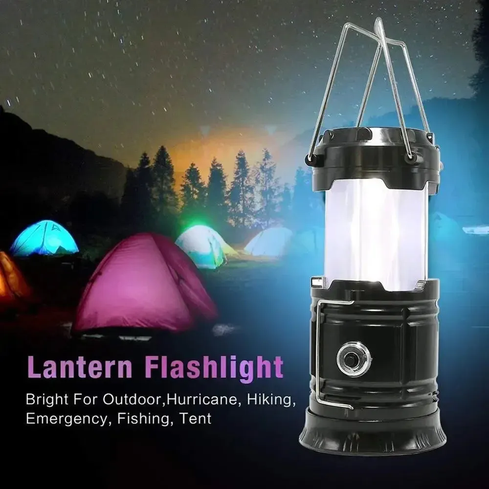 Solar LED Portable Lantern Torch Lamp Multi-function Outdoor Solar Waterproof Camping Emergency Tent Lamp for Outdoor Lighting