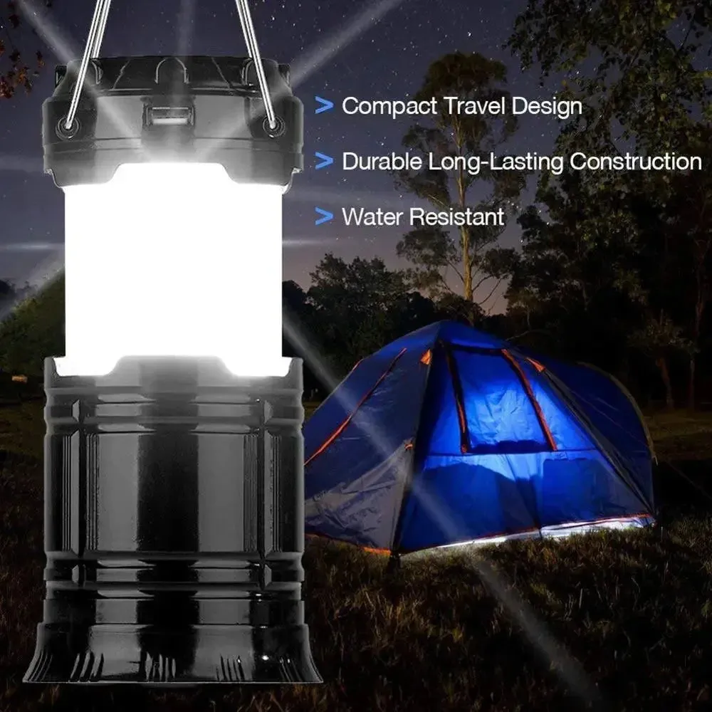 Solar LED Portable Lantern Torch Lamp Multi-function Outdoor Solar Waterproof Camping Emergency Tent Lamp for Outdoor Lighting