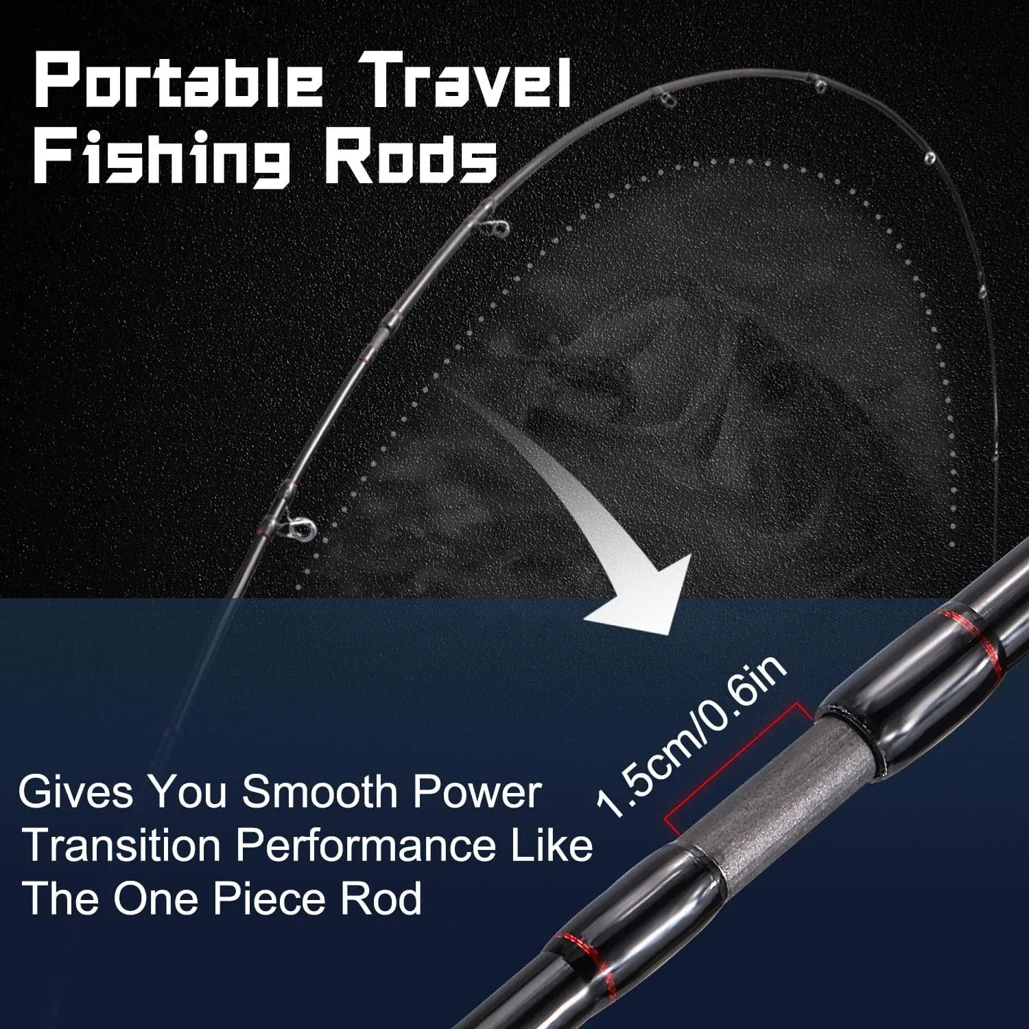 Sougayilang Baitcasting Fishing Rod and Reel Combo, Medium 6'/7' Low Profile with SuperPolymer Handle