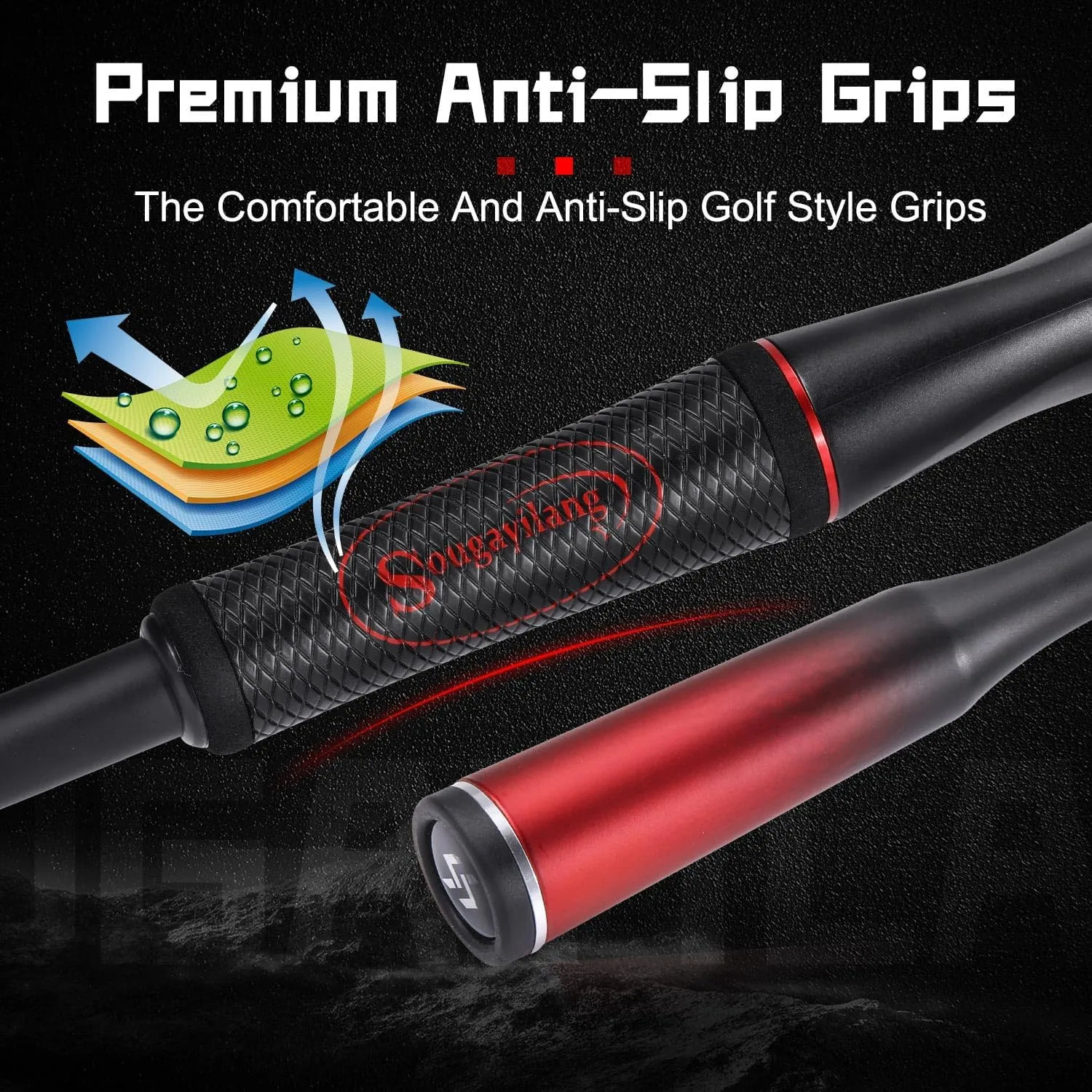 Sougayilang Baitcasting Fishing Rod and Reel Combo, Medium 6'/7' Low Profile with SuperPolymer Handle