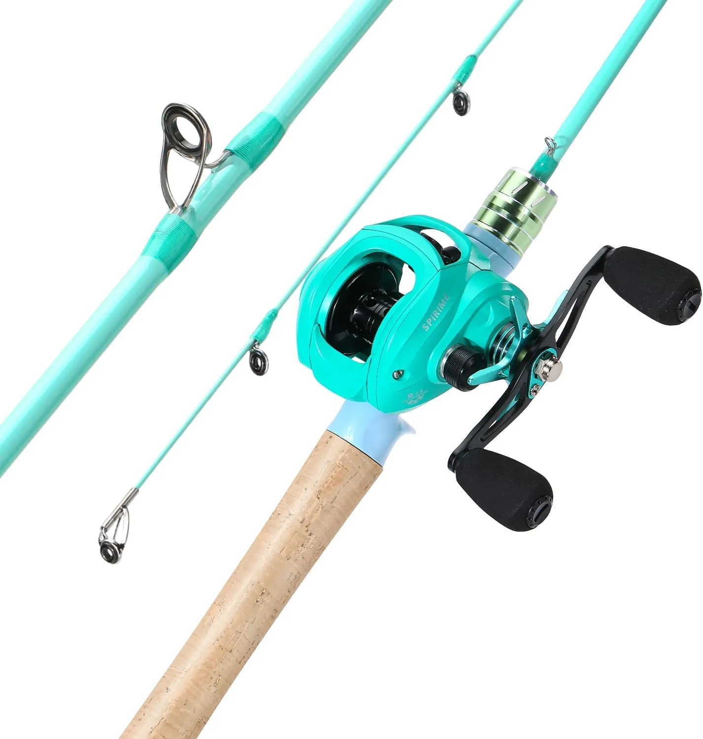 Sougayilang Baitcasting Fishing Rod Reel Combo,2 Pieces Super Light Pole with Strong Smooth Reel for Freshwater