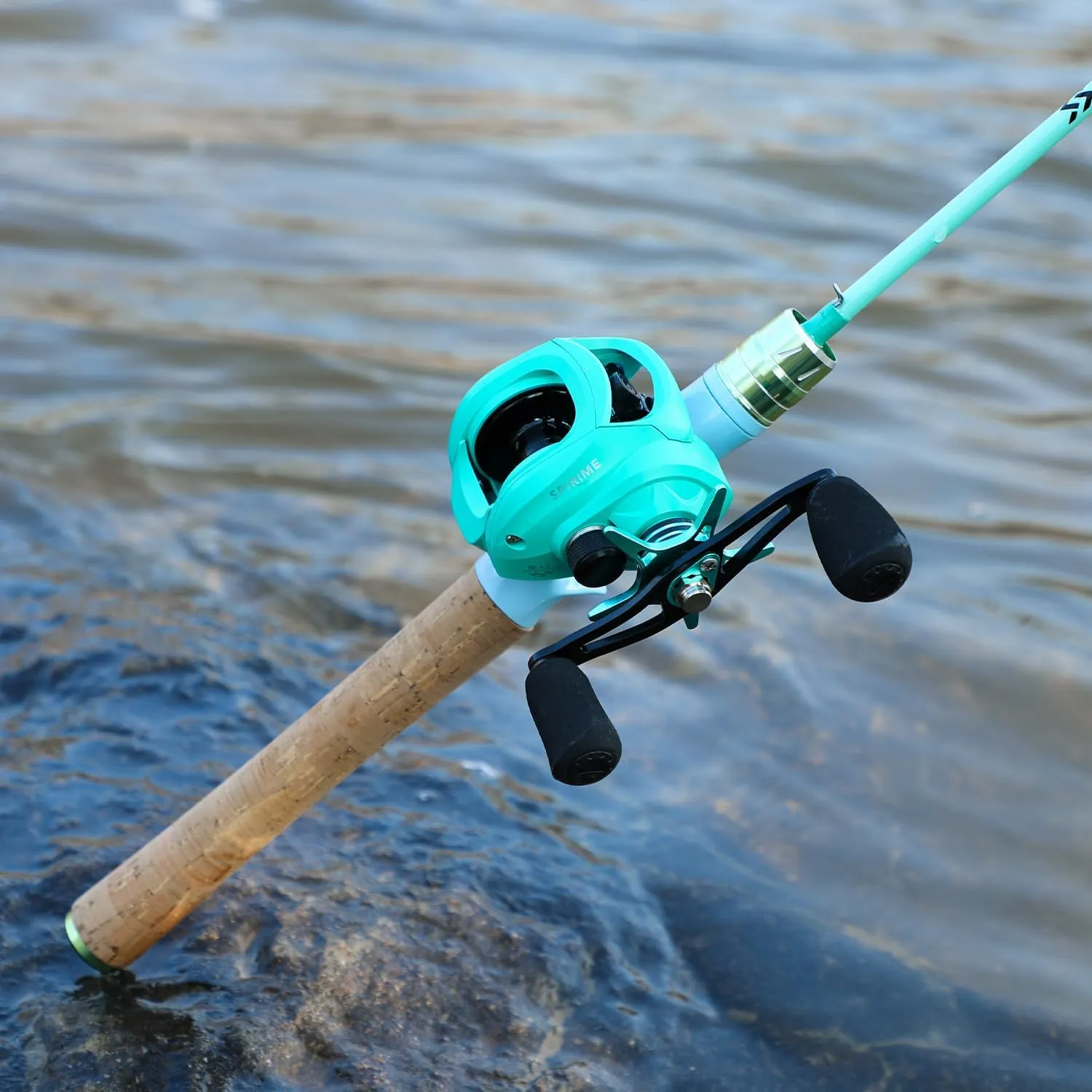 Sougayilang Baitcasting Fishing Rod Reel Combo,2 Pieces Super Light Pole with Strong Smooth Reel for Freshwater