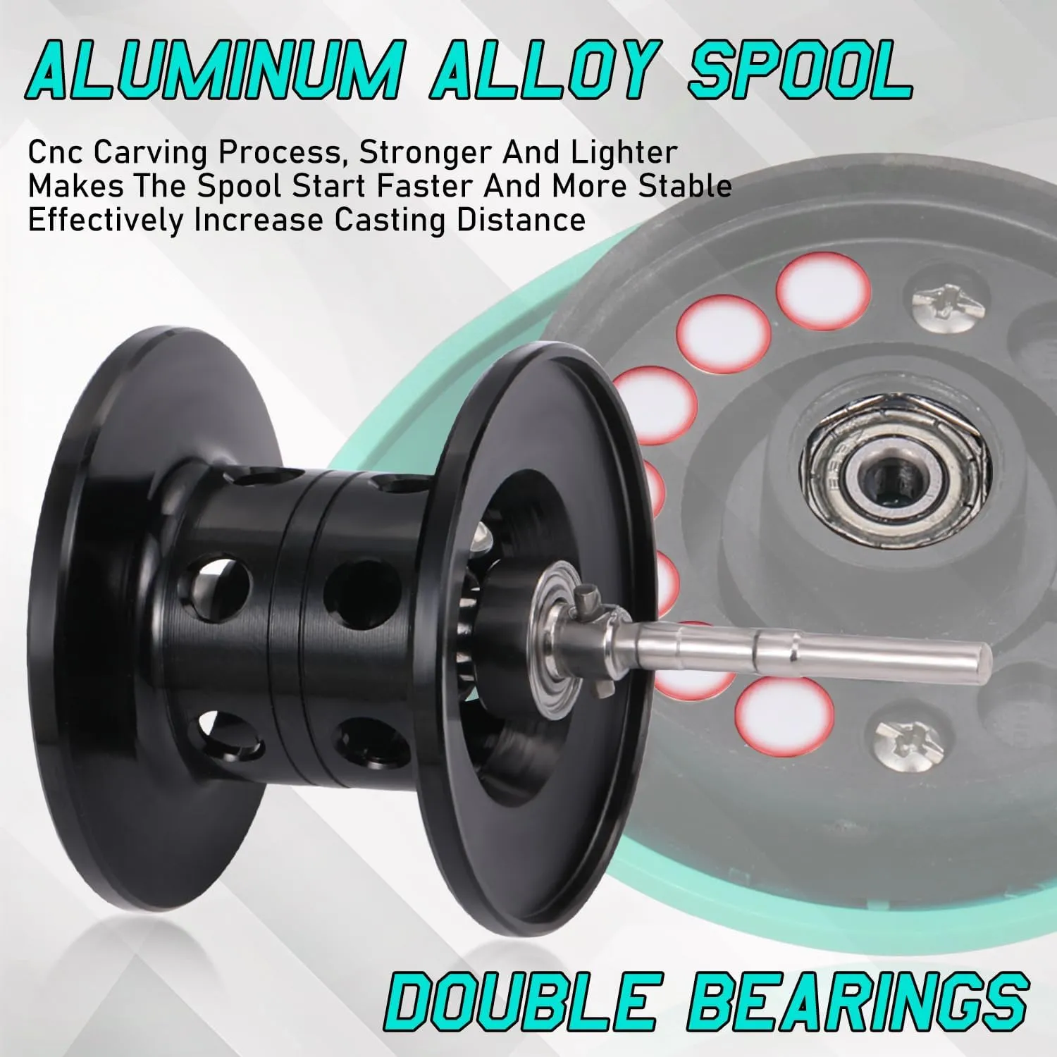 Sougayilang Baitcasting Fishing Rod Reel Combo,2 Pieces Super Light Pole with Strong Smooth Reel for Freshwater