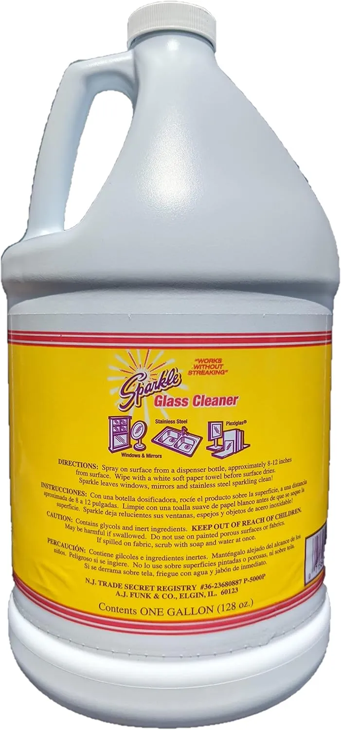 Sparkle Glass Cleaner, Original Purple, 1 Gallon Refill Bottle, 128 OZ