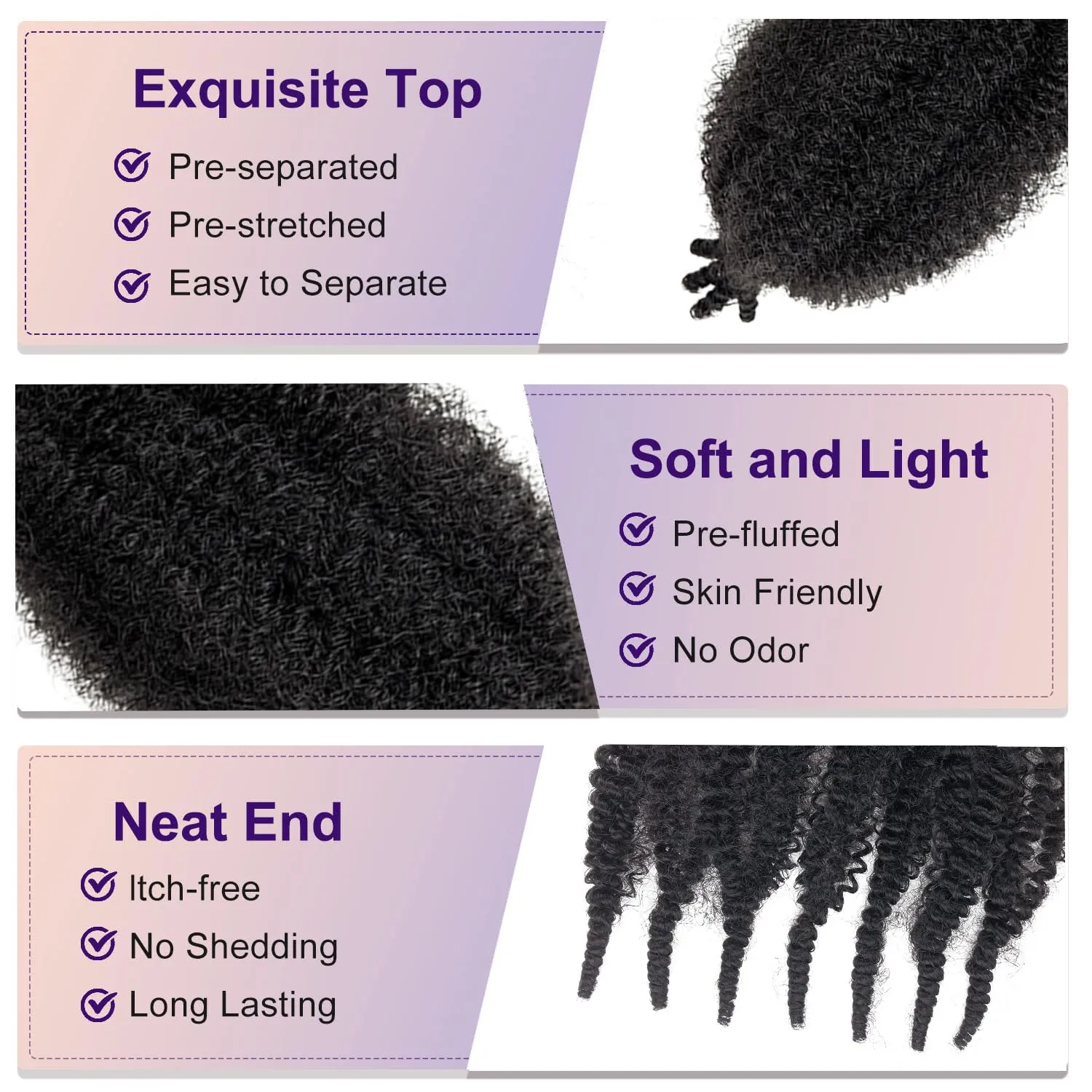 Springy Afro Twist Hair 12 Inch Marley Hair 8 Packs Kinky Twist Braiding Hair for Soft Locs Color 2 Pre Fluffed Marley Twist Hair Synthetic Kinky Curly Braiding Hair Extensions