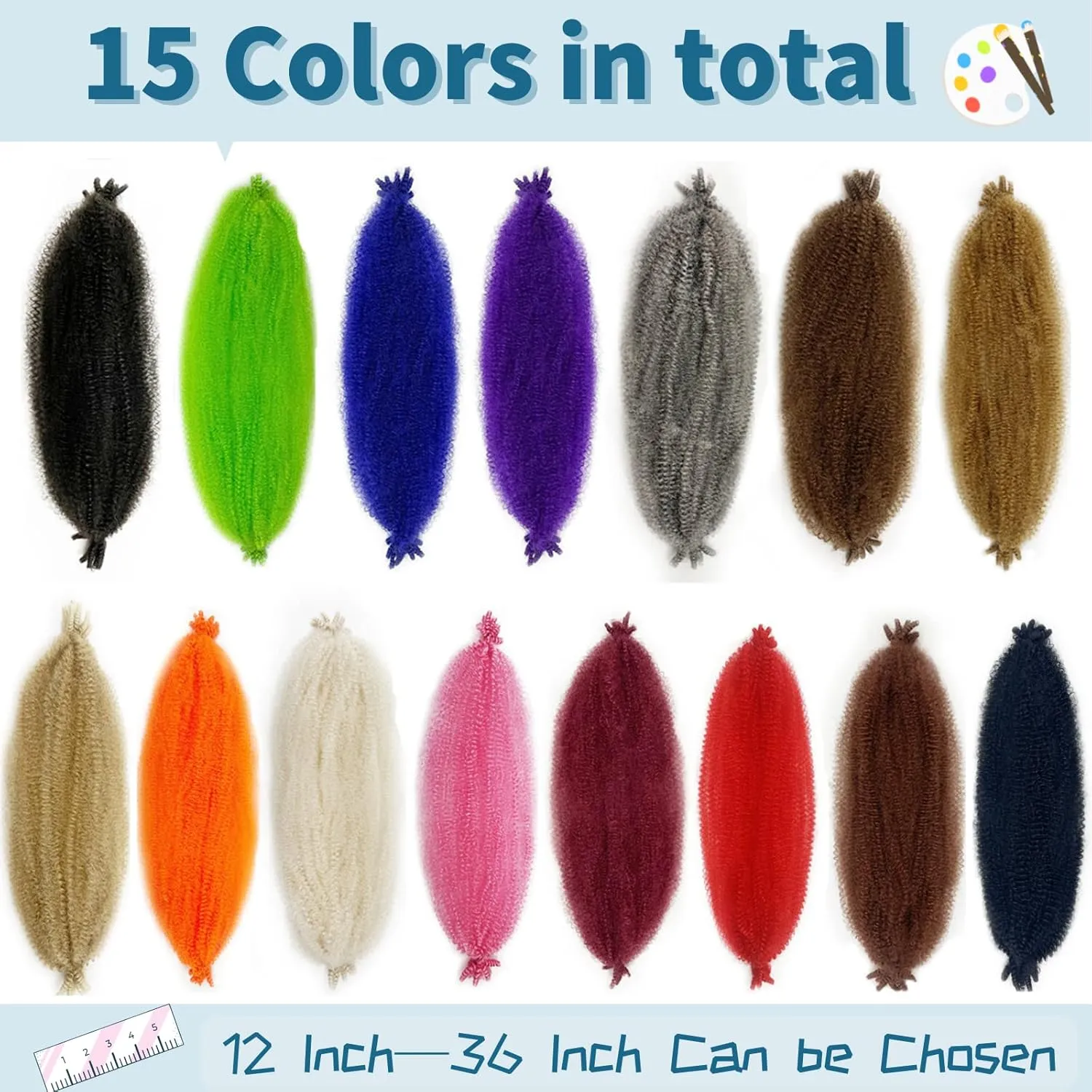 Springy Afro Twist Hair 24 Inch 8 Packs Marley Hair Pre-fluffed Spring Twist Hair Twisted Up Kinky Twist Cuban Twist Crochet Hair Pre-separated Braiding Hair For Black Women (24inch, 4#)