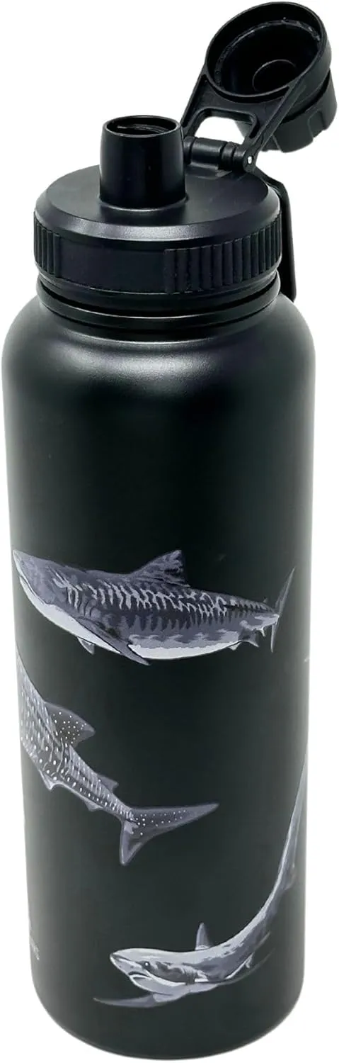Stainless Reusable Waterbottle Keep 48h Cold/12h Hot (1, DSWB, Round, 25, Fluid Ounces) (Black (40oz))
