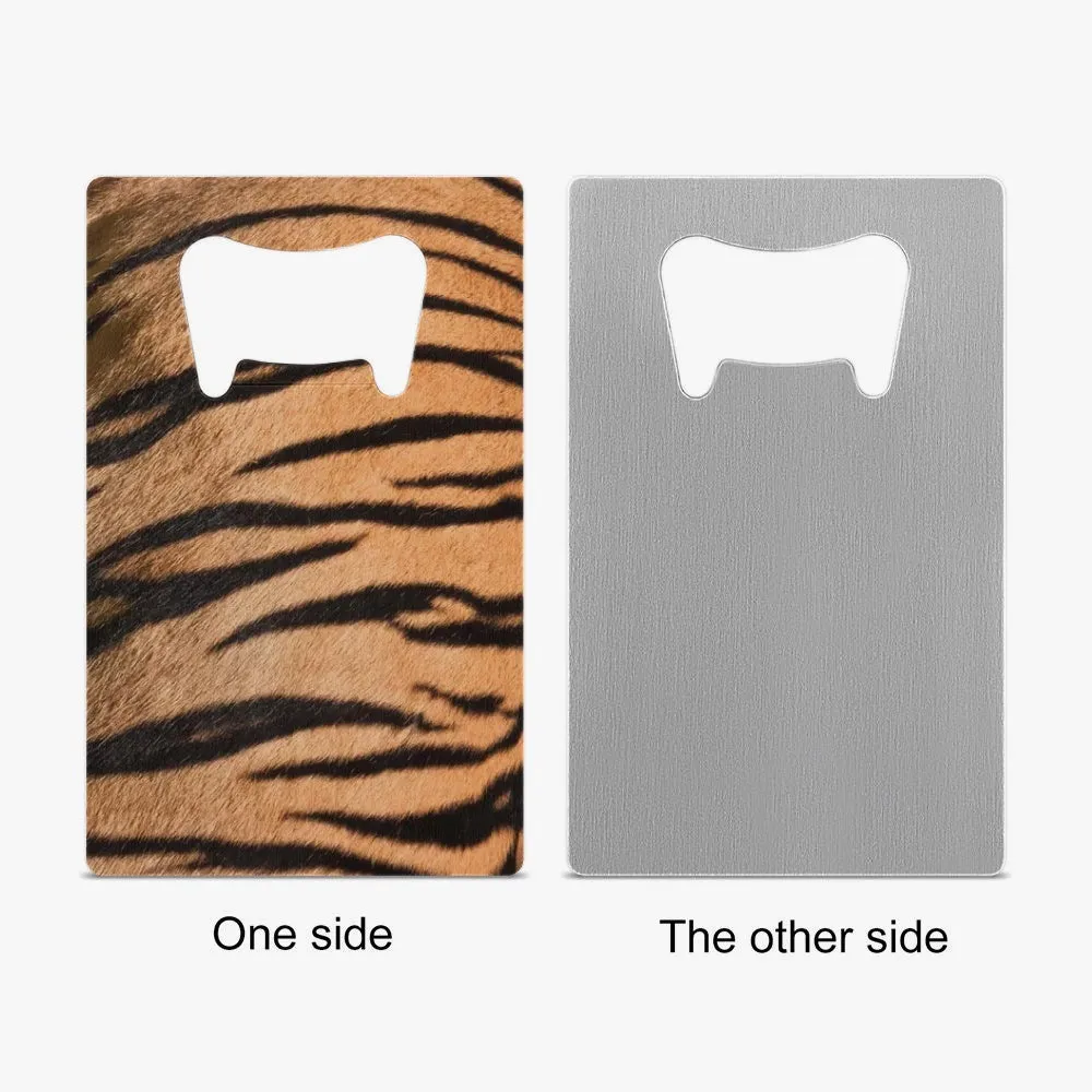 Stainless Steel Tiger Striped Bottle Opener