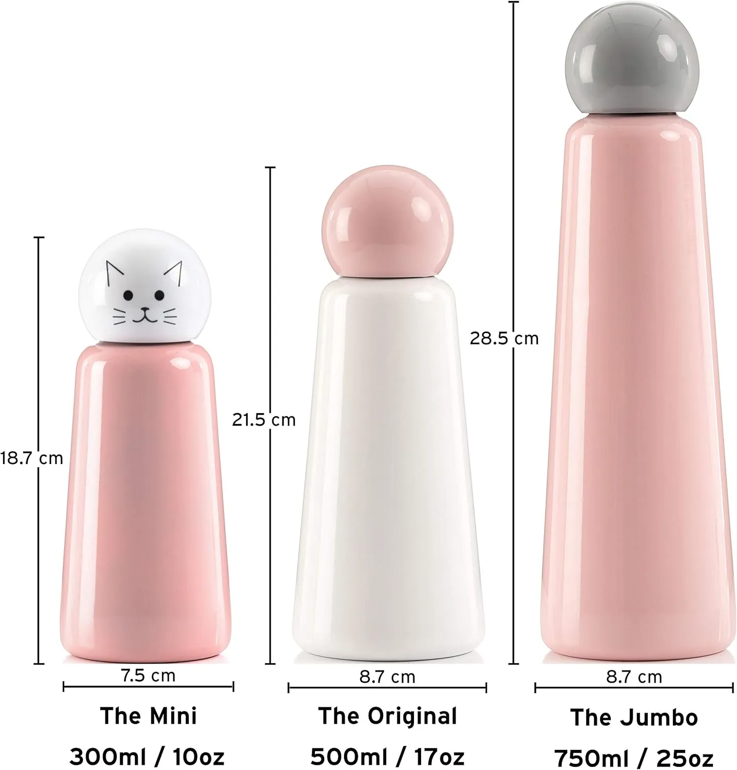 Stainless Steel Water Bottle | 300ml Insulated Water Bottle BPA Free | Cool and Modern Leak Proof Skittle Bottle Flask | Cold for 24  Hours, Hot for 12 | Indigo & Turquoise by Lund London