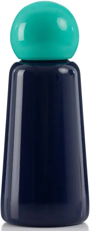 Stainless Steel Water Bottle | 300ml Insulated Water Bottle BPA Free | Cool and Modern Leak Proof Skittle Bottle Flask | Cold for 24  Hours, Hot for 12 | Indigo & Turquoise by Lund London