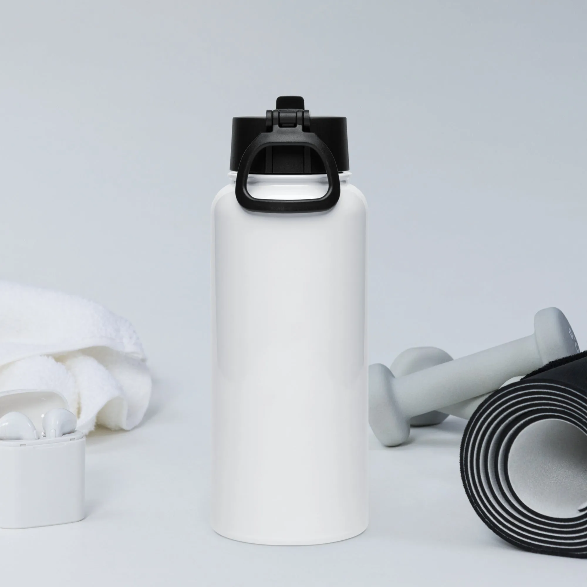 Stainless Steel Water Bottle with a Straw Lid