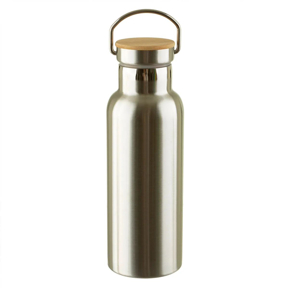Stainless Steel Water Bottle With Bamboo Lid