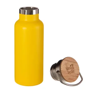 Stainless Steel Water Bottle With Bamboo Lid