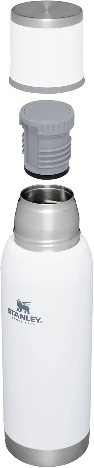 Stanley Adventure-To-Go Vacuum Bottle 25 oz | Wide Mouth with Leakproof Cup Lid | Keep Drinks Hot or Cold | Packable for Travel | Insulated Stainless Steel Thermos | BPA-Free | Polar
