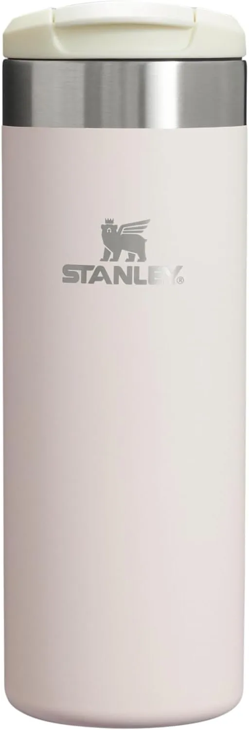 Stanley AeroLight Transit Bottle 16 oz | Locking Drink Through Lid | Leak Resistant Water Bottle or Coffee Travel Mug | Lightweight Insulated Stainless Steel | BPA-Free | Rose Quartz