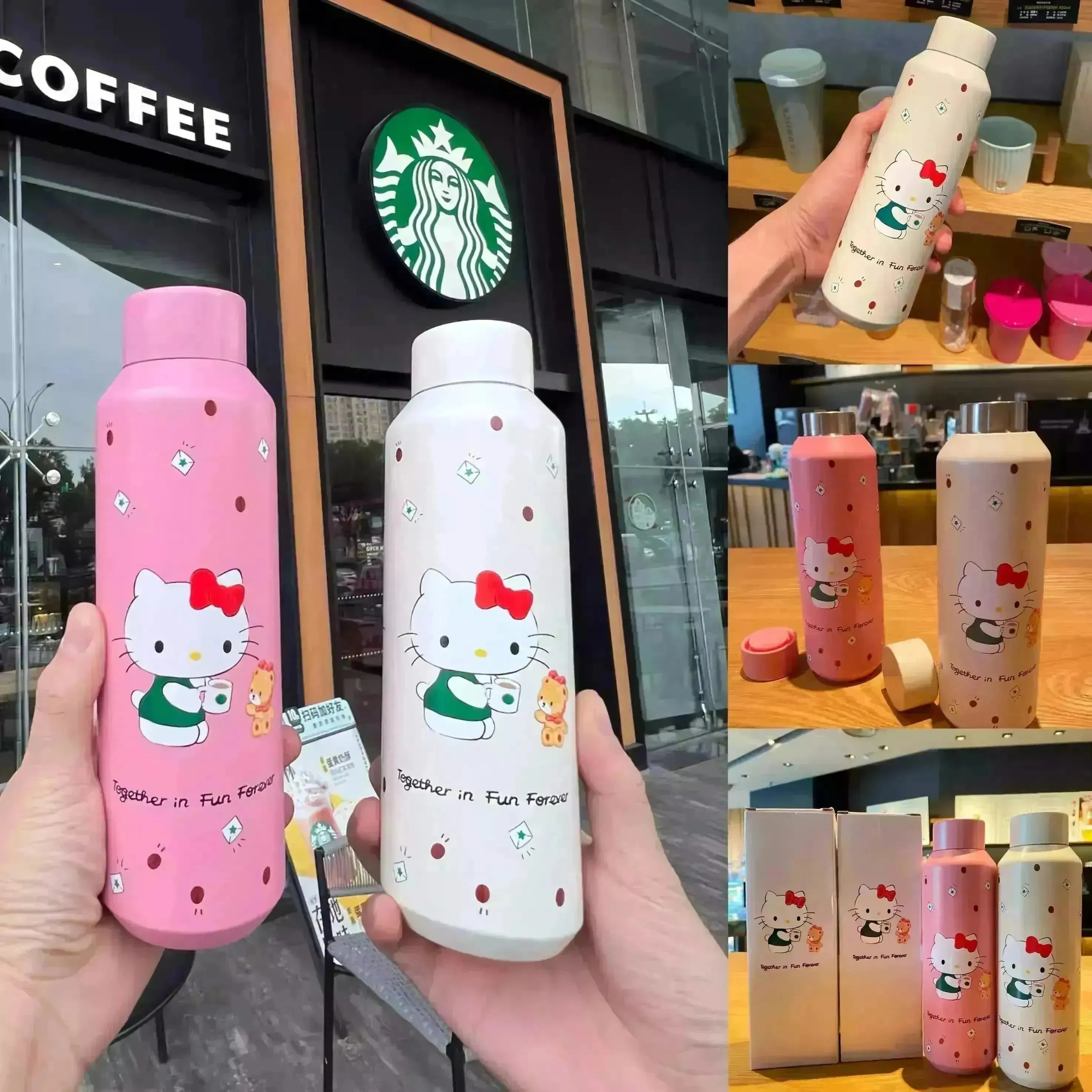 Starbucks x Hello Kitty Collab Thermos Bottle (591 ml)