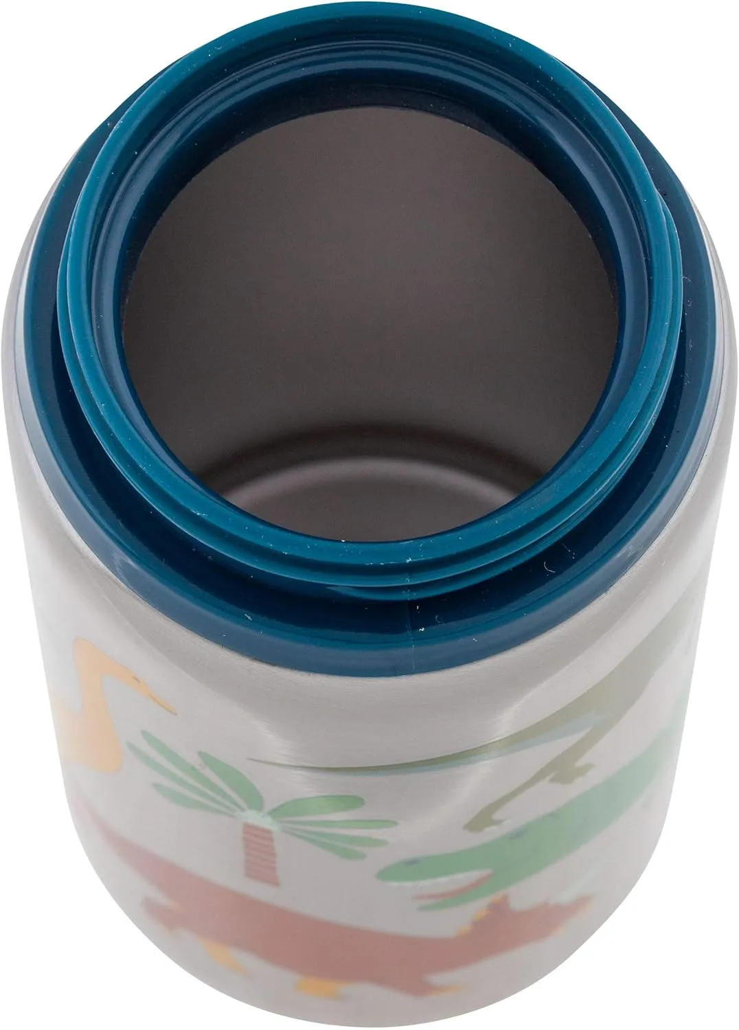 Stephen Joseph Stainless Steel Water Bottles, 18 OZ, Straw lid, Reusable tumbler, Insulated, DINO