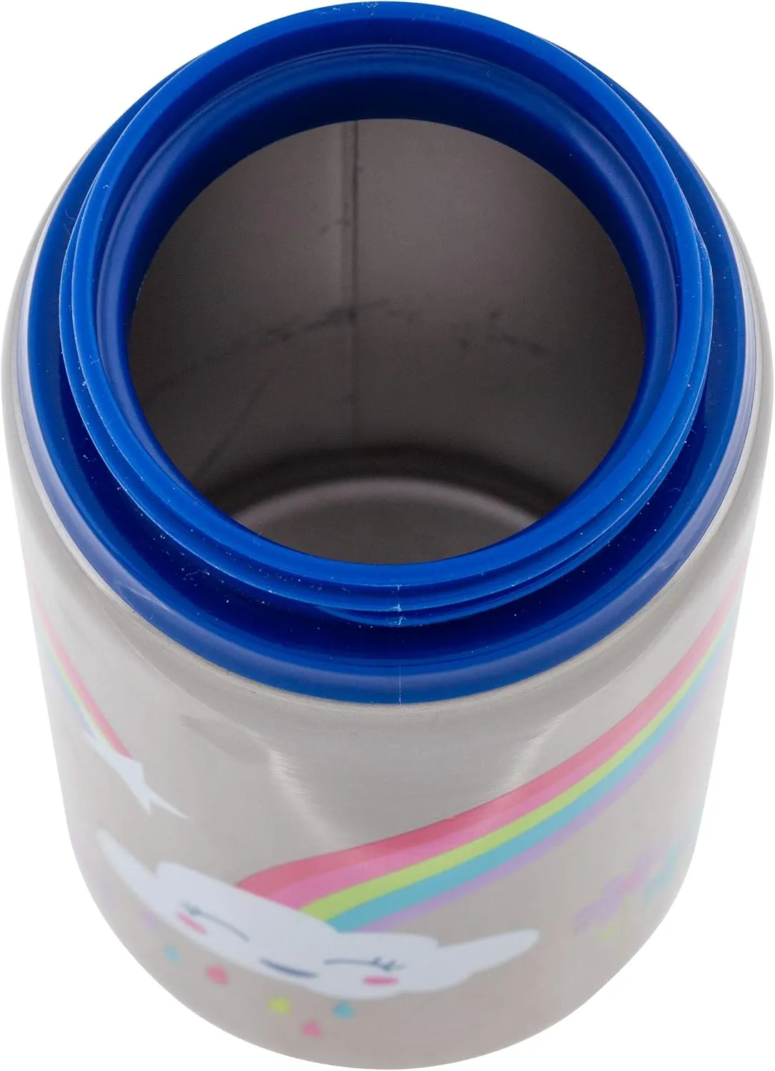 Stephen Joseph Stainless Steel Water Bottles, 18 OZ, Straw lid, Reusable tumbler, Insulated, Rainbow