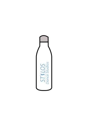 STYLOS DANCE STUDIOS - WATER BOTTLE WHITE (IN-STOCK)