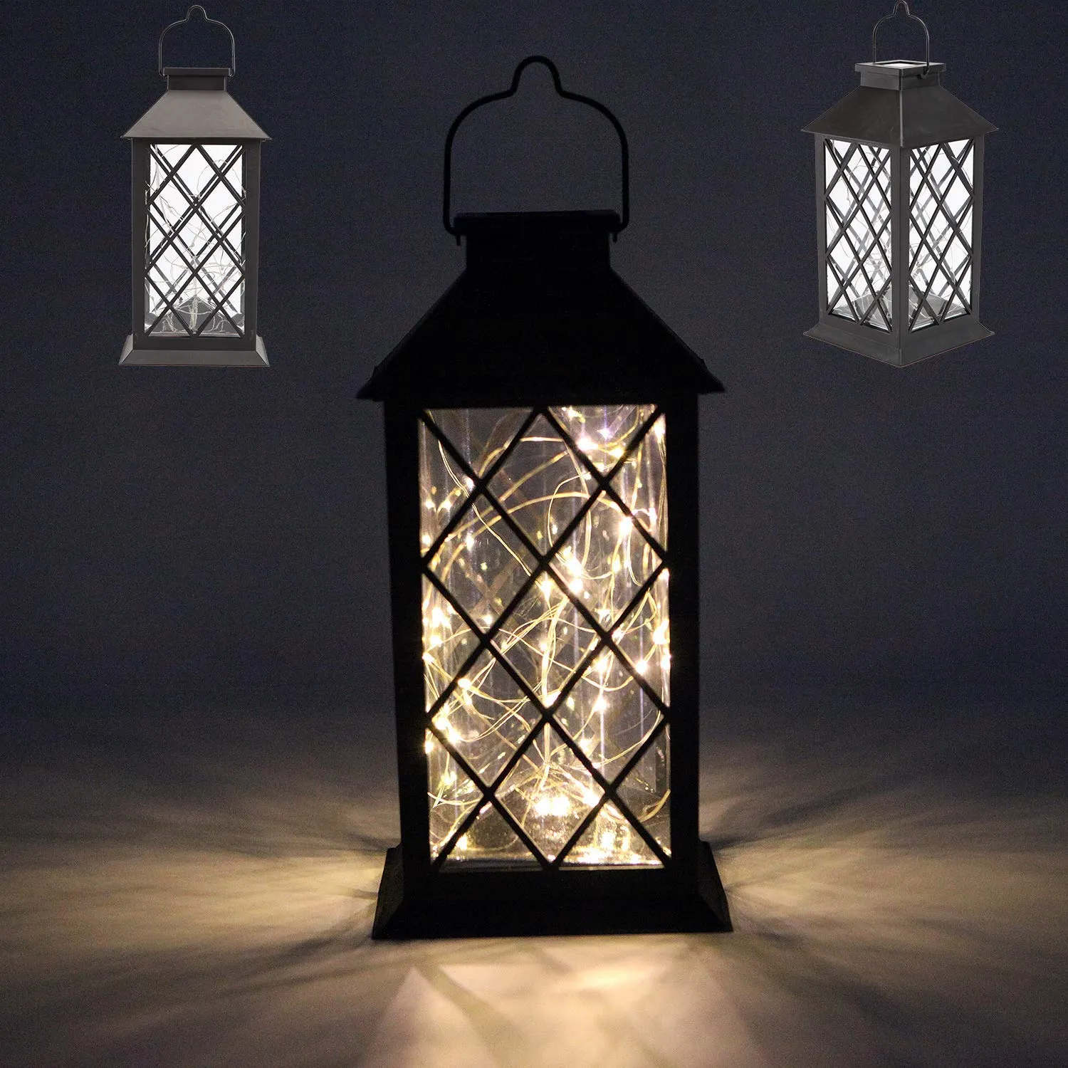 Sunlane Solar Lantern Lights,Outdoor Hanging Lamp,Waterproof 30 Warm White LEDs Copper Wire Fairy String Lights Lawn Patio Yard Pathway Walkway Courtyard Garden