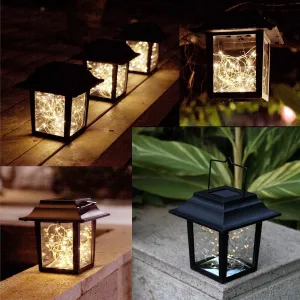 Sunlane Solar Lantern Lights,Outdoor Hanging Lamp,Waterproof 30 Warm White LEDs Copper Wire Fairy String Lights Lawn Patio Yard Pathway Walkway Courtyard Garden