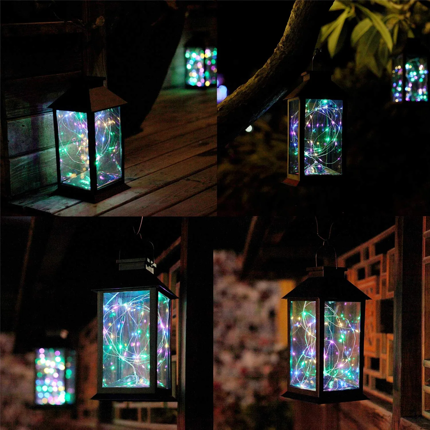 Sunlane Solar Lantern Lights,Outdoor Hanging Lamp,Waterproof 30 Warm White LEDs Copper Wire Fairy String Lights Lawn Patio Yard Pathway Walkway Courtyard Garden
