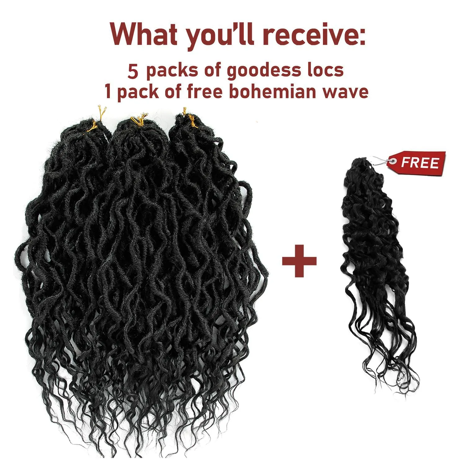SuyiIRL Faux Locs Crochet Braid Hair Bohemian Locs 24 Inches Synthetic Dreads Ombre Braiding Hair Afro Dreadlock