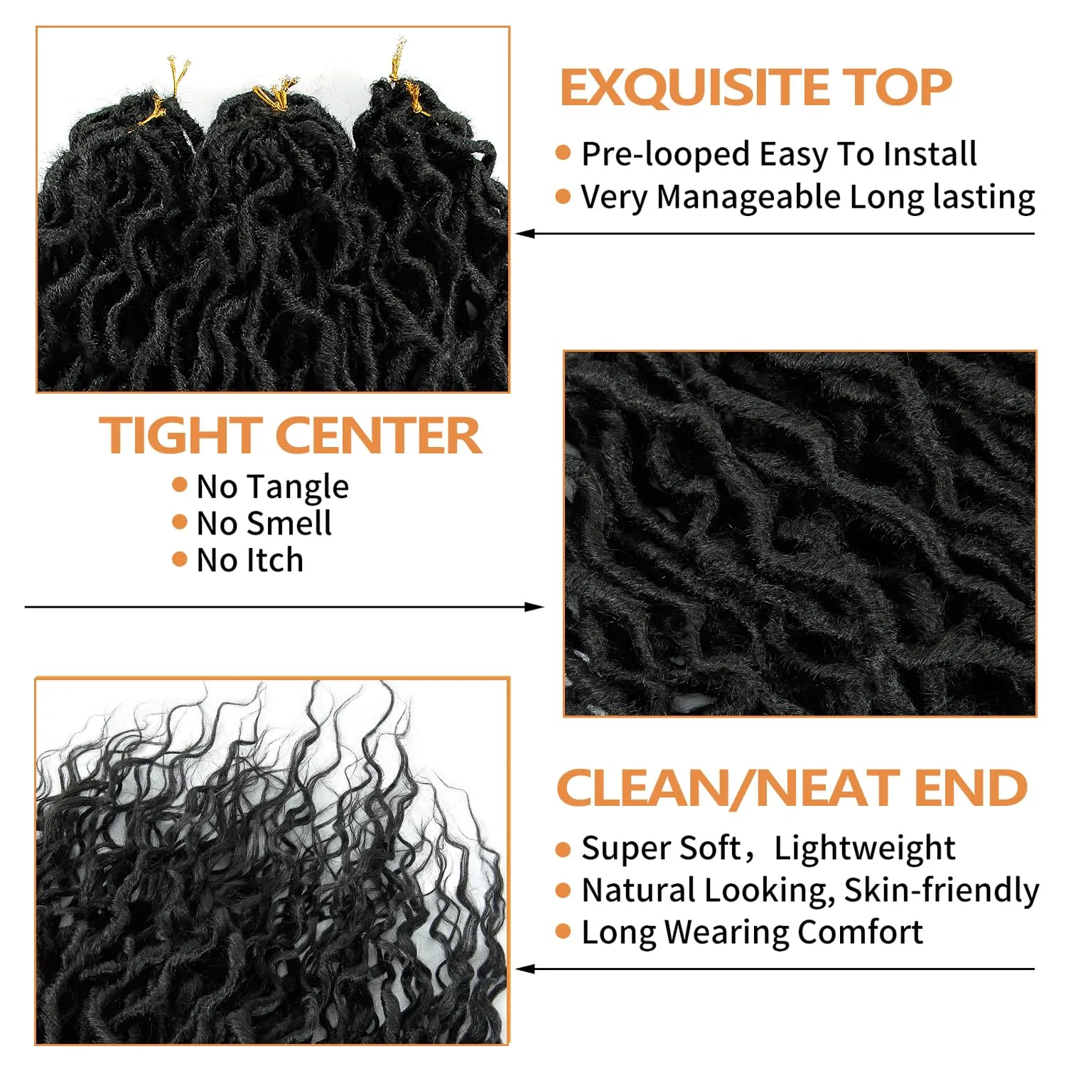 SuyiIRL Faux Locs Crochet Braid Hair Bohemian Locs 24 Inches Synthetic Dreads Ombre Braiding Hair Afro Dreadlock
