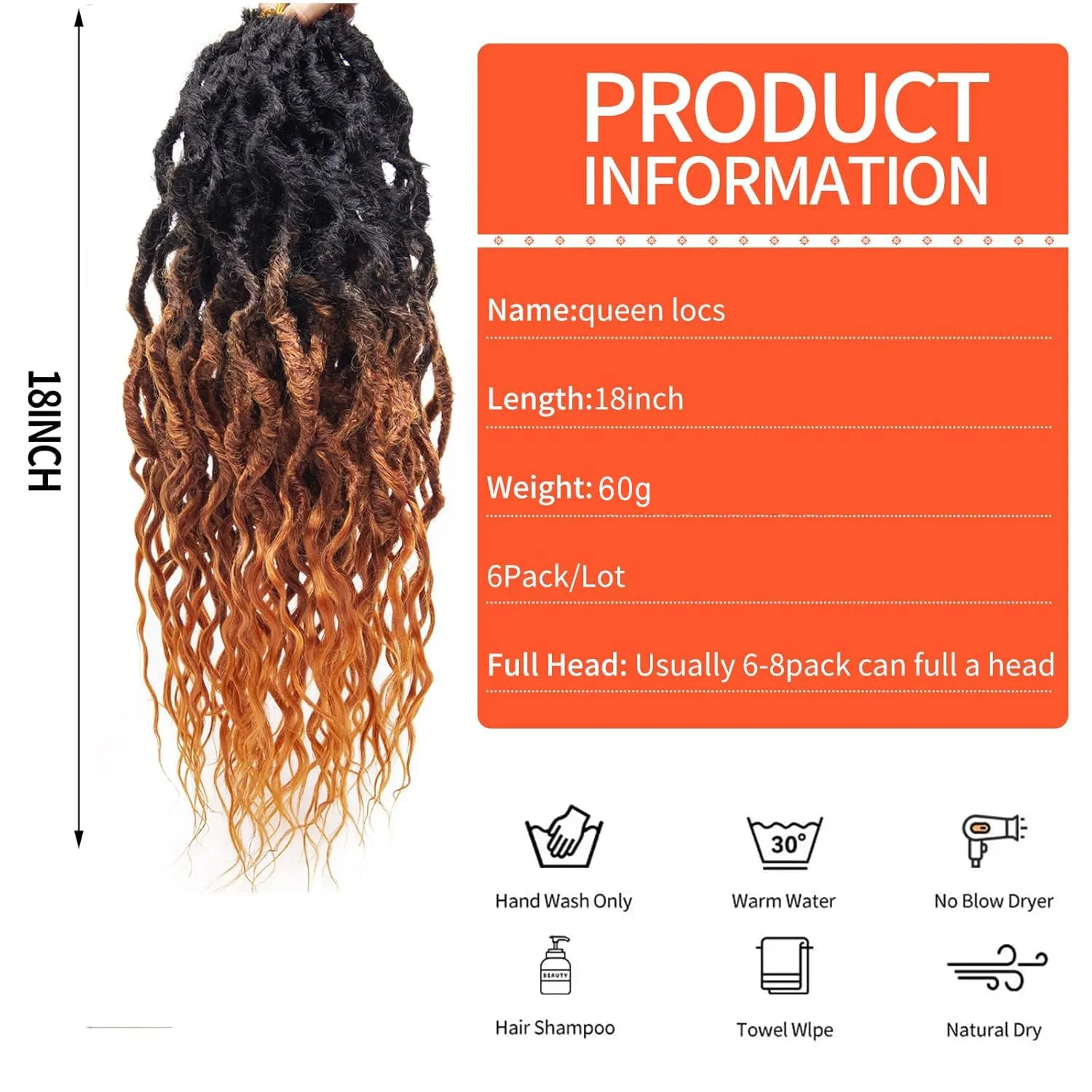 SuyiIRL Faux Locs Crochet Hair For Women Soft Locs 18 Inch Goddess Crochet Hair Curly Ends Dreadlocks Boho Style Synthetic Braiding Hair Extensions
